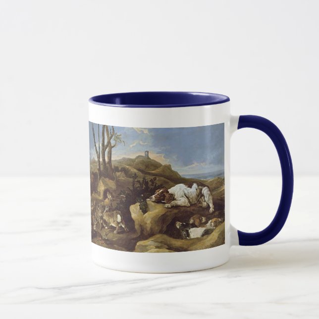 Mug: Spaniels Stalking Rabbits in the Dunes Mug (Right)