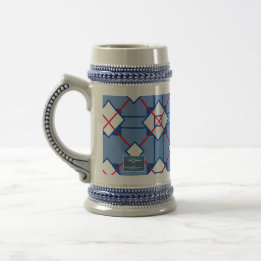 Mug Stein - Blue (Red Cross) RFPMDesigns ©️2023/4