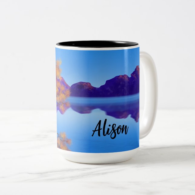 Mug "tree by the blue Lake" (Front Right)