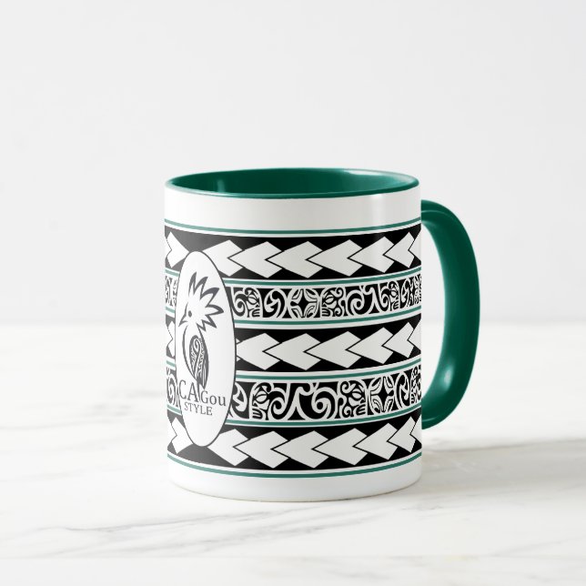Mug Tribal Ethnic Green Hunter (Front Right)