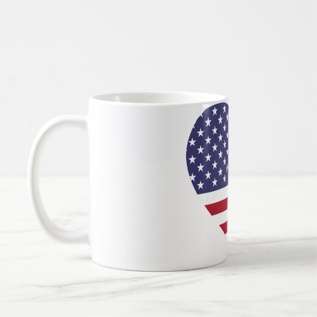 Mug usa flag with love (Left)