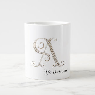 Mug White your name start white letters A
