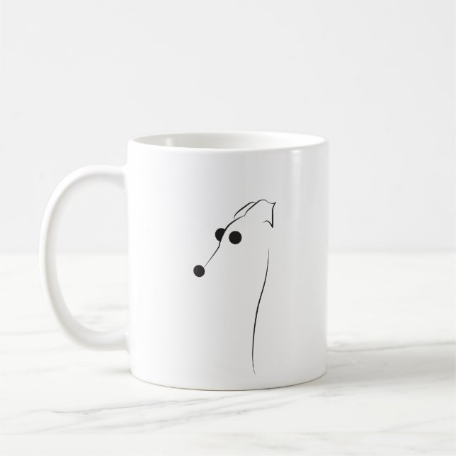 Mug with a greyhound (Left)