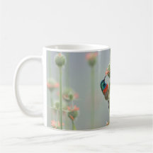 Mug with a photograph of a sunbird