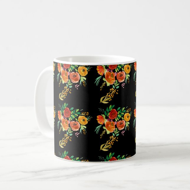 Mug with a watercolor summer motif (Front Left)