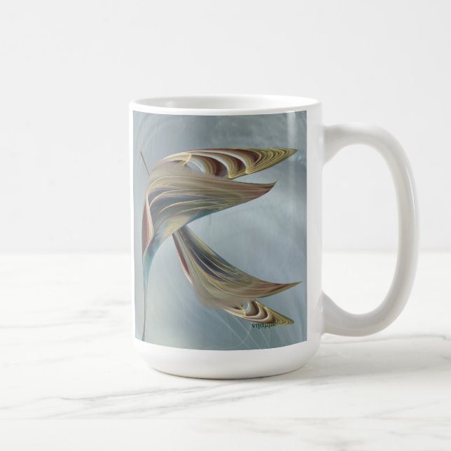 mug with abstract of tropical flowers (Right)