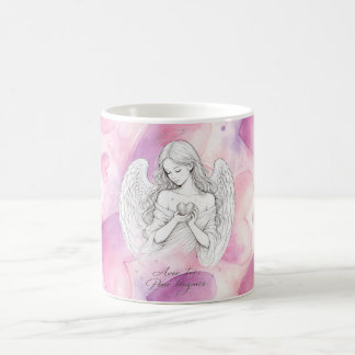 Mug with angel and heart - Eternal love gift