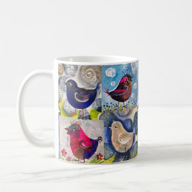 Mug with birds and flowers (Left)