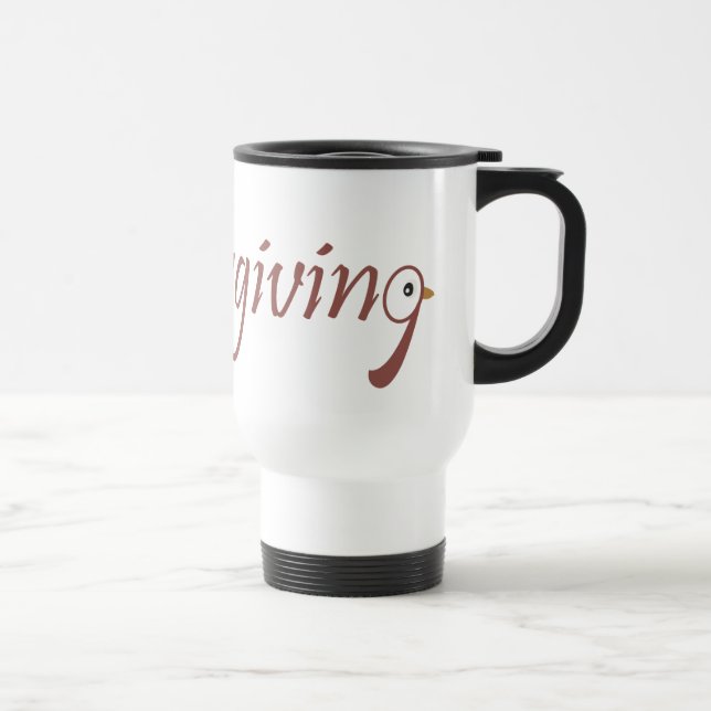 Mug with cartoon Thanksgiving turkey (Right)