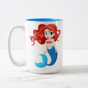 Mug with cute mermaid, cup for girl