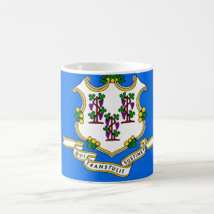 Mug with Flag of Connecticut State - USA