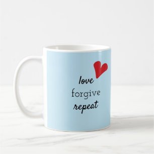mug with inspirational message and heart