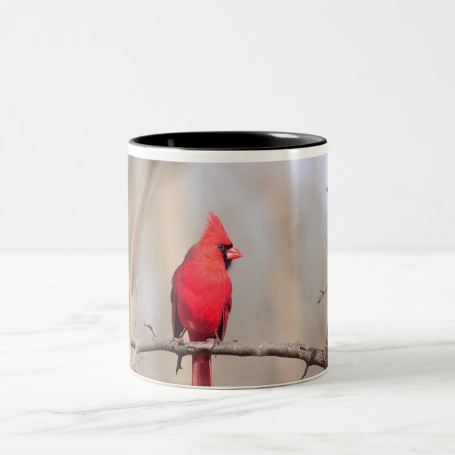 Mug with photograph of a male northern cardinal (Center)