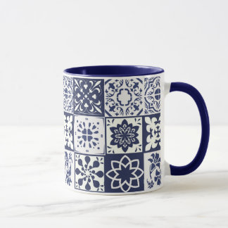Mug with Portugese Tiles Pattern - Azulejos
