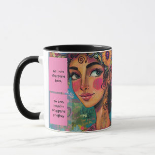 Mug with Positive Bible Verse from Proverbs 27:17