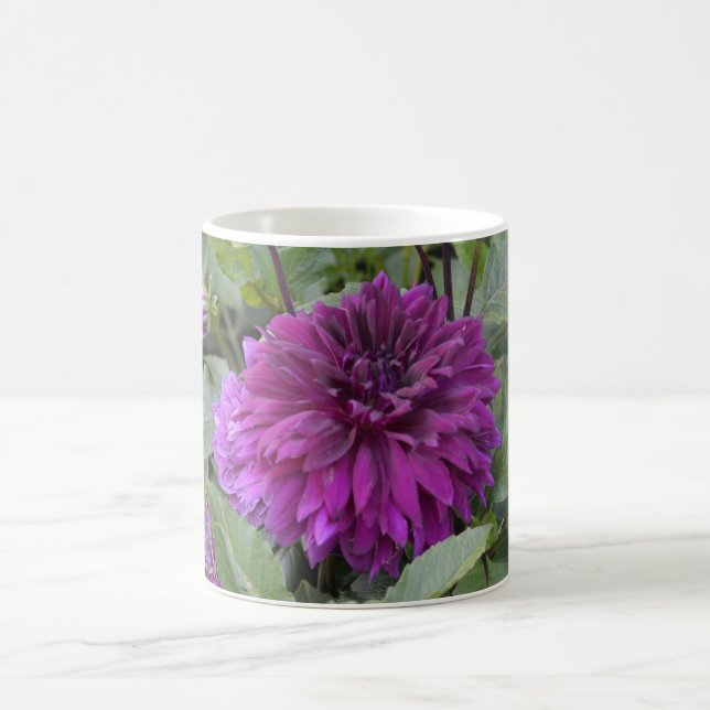 Mug with purple dahlia (Center)