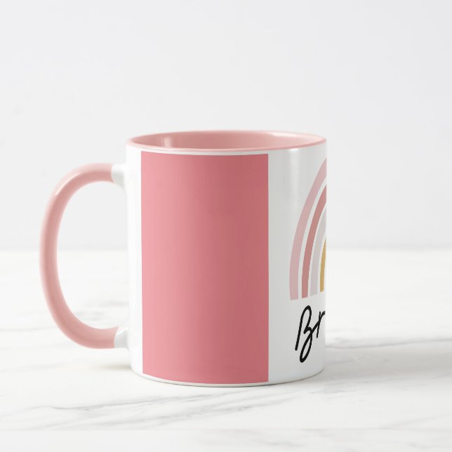 MUG  with Rainbow Design (Left)