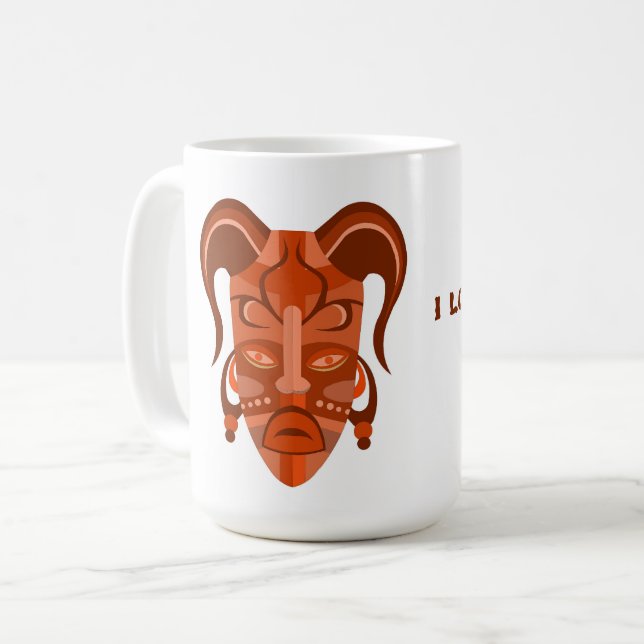 MUG WITH TARDITIONAL MASK ART (Front Left)