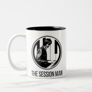 Mug with The Session Man design (b&w)