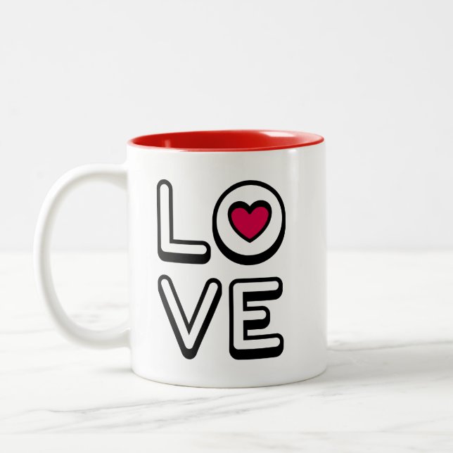 Mug with the word LOVE (Left)