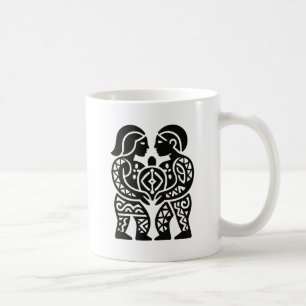 Mug with tribal tattoo.