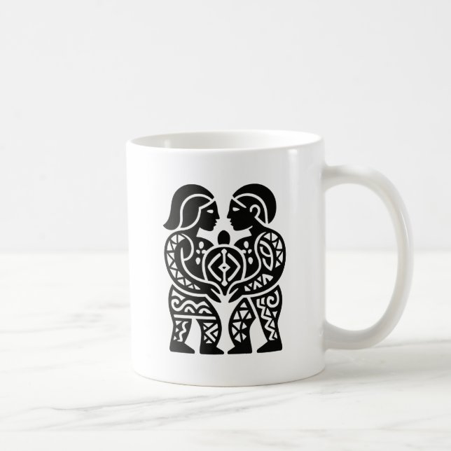 Mug with tribal tattoo. (Right)