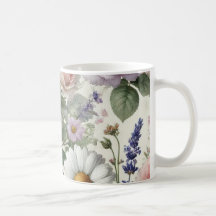Mug with Watercolor Floral Pattern 3/6