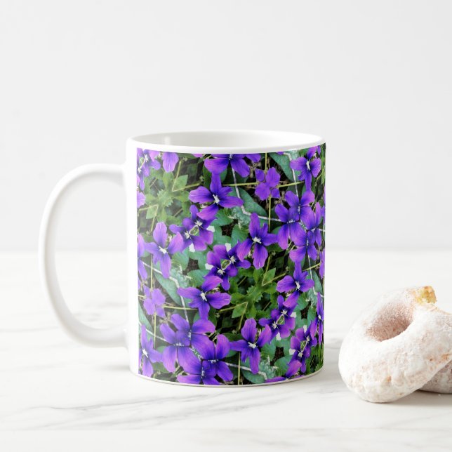 Mug Woodland Violets (With Donut)