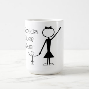 Mug/Worlds Best Mum with Mother and Daughter Coffee Mug