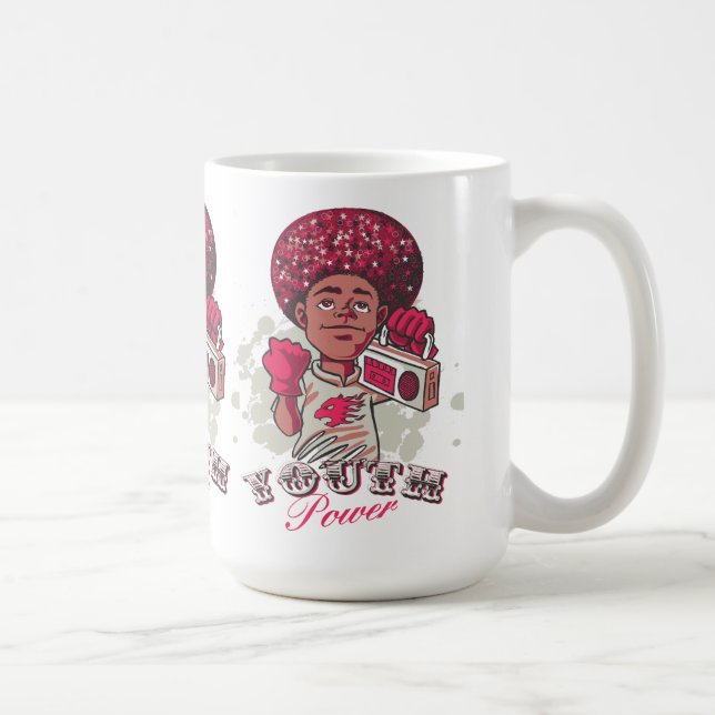 Mug – YOUTH Power Afro & Boombox Urban Design (Right)