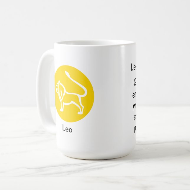 Mug - Zodiac Colour for Leo (Front Left)