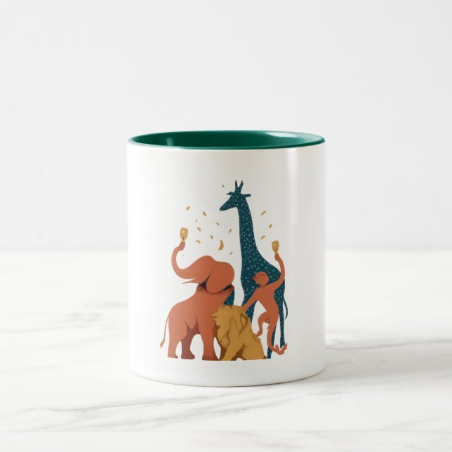 Mug - Zoo Animals Partying (Center)