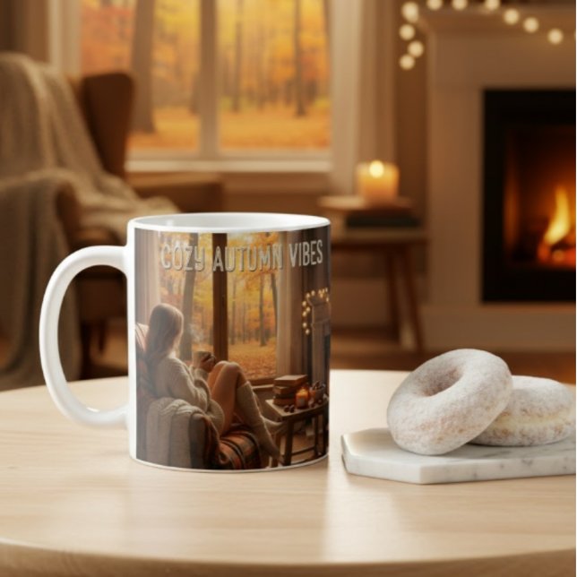 MugCozy Autumn Vibes Mug (Fireplace &(Custom Name) (Creator Uploaded)