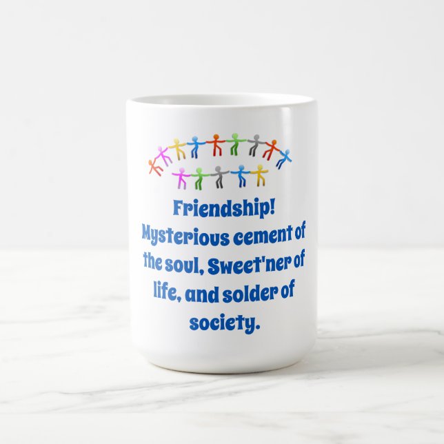 MugFriendship Mysterious Cement - Friendship Quote Coffee Mug (Center)