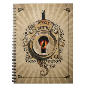 MUGGLE WORTHY™ Lock Spiral Notebook