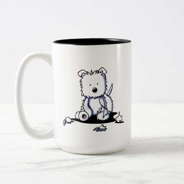 Muggles Westie TP Two-Tone Coffee Mug (Left)