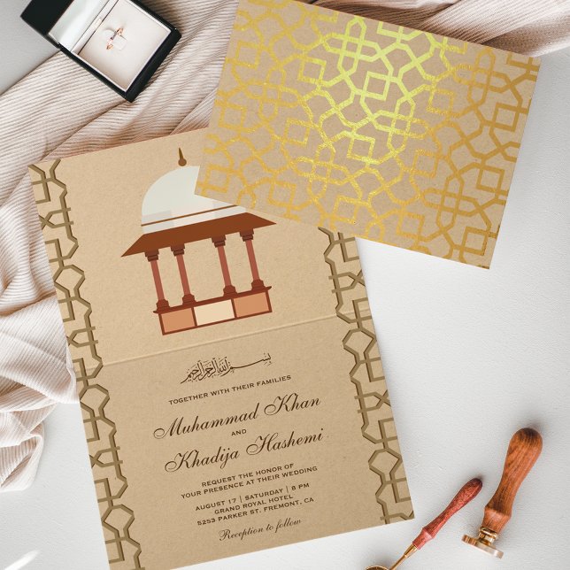 Mughal Architecture Islamic Wedding Invitation (Creator Uploaded)
