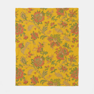 mughal art motifs and borders textile digital ethn fleece blanket