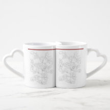 Mughal Design on a Lovers' Mug Set