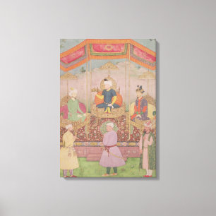 Mughal Emperor Babur and his son, Humayan Canvas Print