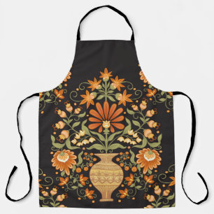 Mughal Fantasy: Retro Floral Opulence Apron