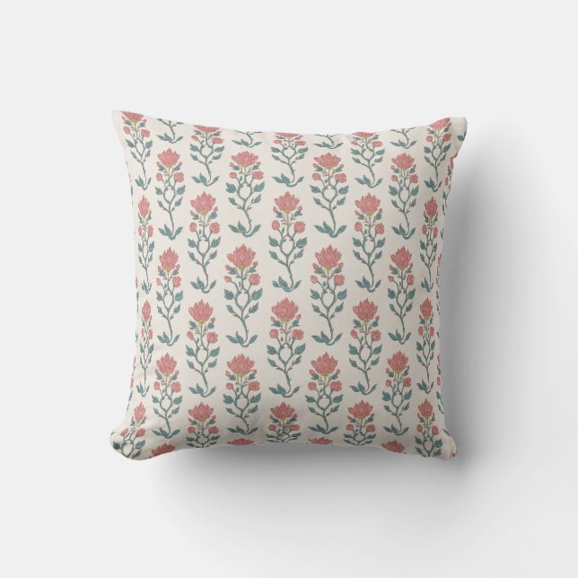 Mughal Floral Butta Cushion (Front)