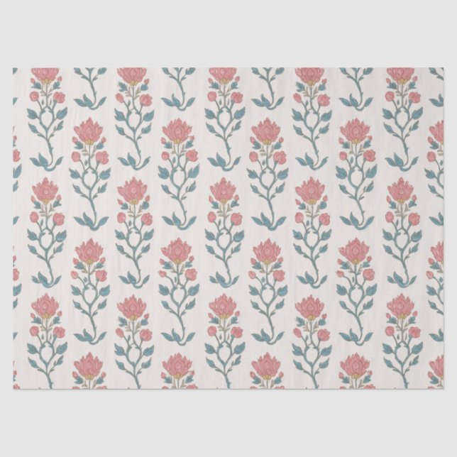 Mughal Floral Butta Tissue Paper (Front)