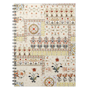 Mughal Floral Paisley: Ethnic Digital Elegance. Notebook
