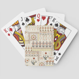 Mughal Floral Paisley: Ethnic Digital Elegance. Playing Cards