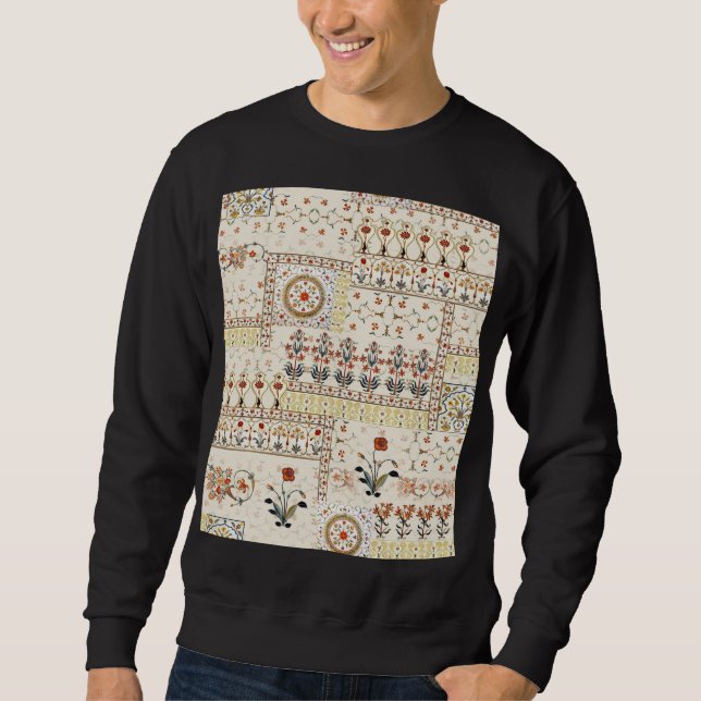 Mughal Floral Paisley: Ethnic Digital Elegance. Sweatshirt (Front)