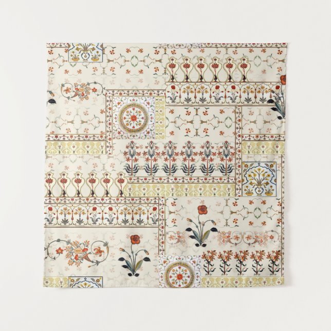 Mughal Floral Paisley: Ethnic Digital Elegance. Tapestry (Front)