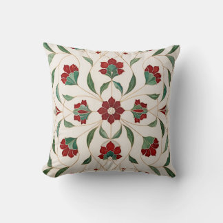 Mughal Flowers Pattern Cushion