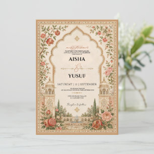Mughal Garden Islamic Luxury Nikah Invite
