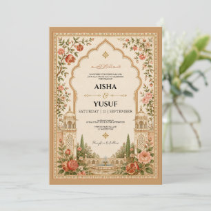 Mughal Garden Islamic Luxury Nikah Invite